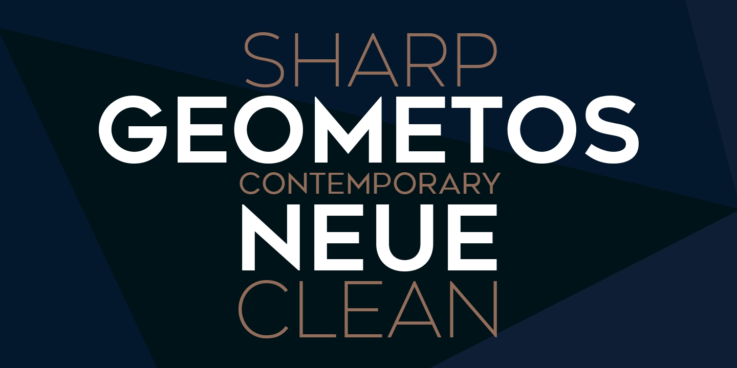 Przykład czcionki Geometos Neue
